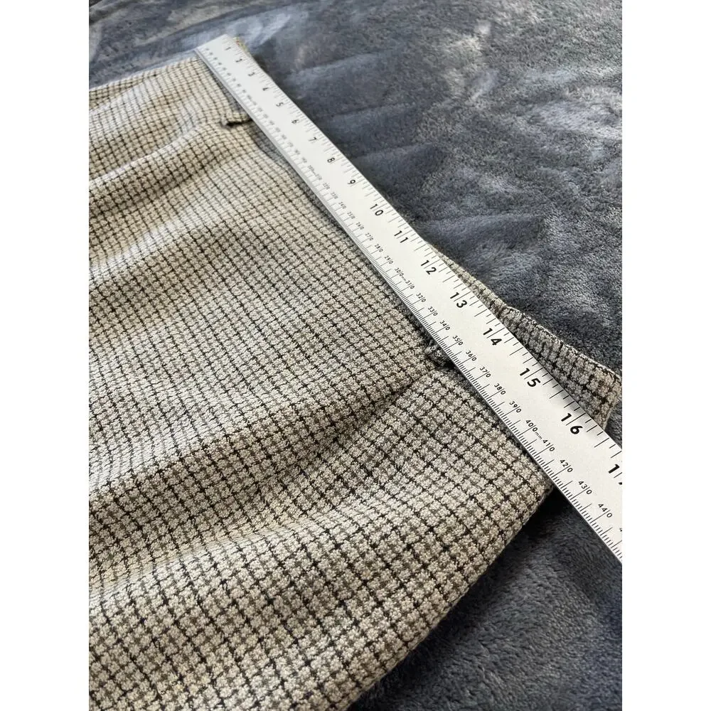 Jones New York 14 Worsted Wool Gray Houndstooth Belt Loop Skirt Made in USA